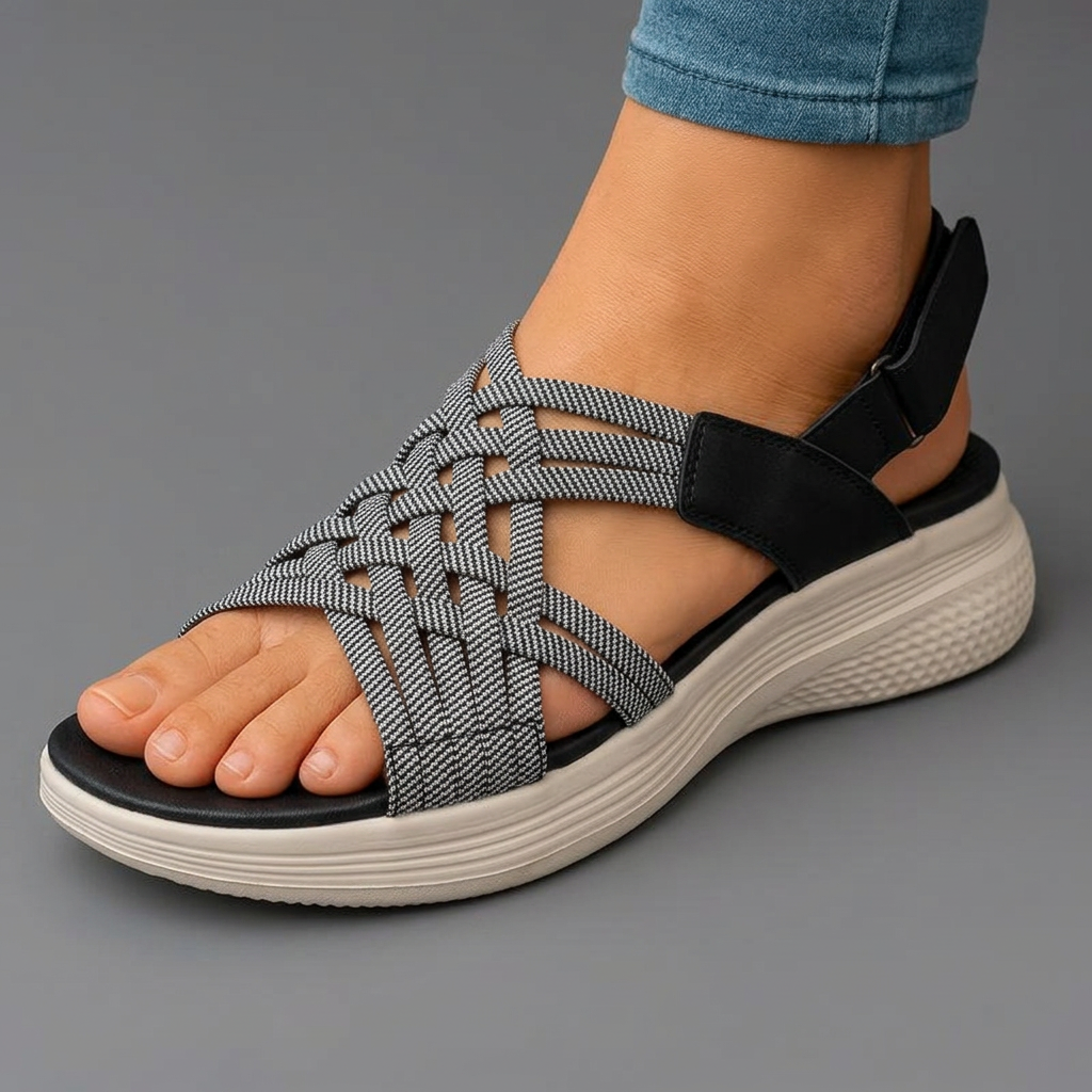 Marta | Sandales à brides entrelacées et semelle épaisse