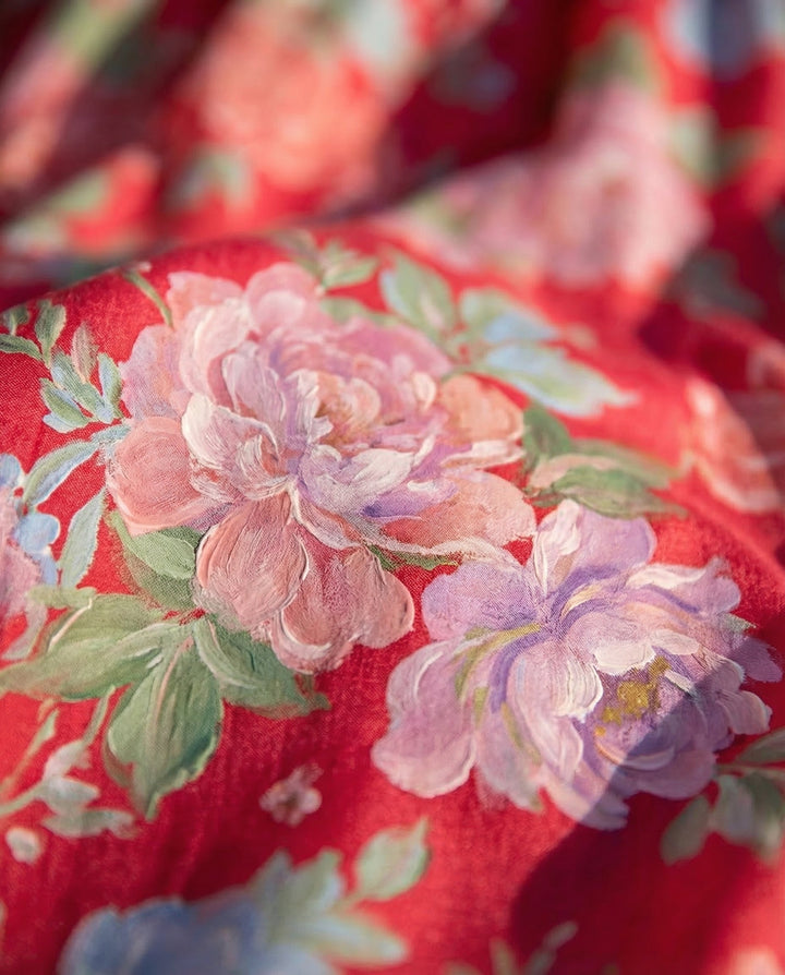 Miriam – Robe fleurie avec décolleté en V