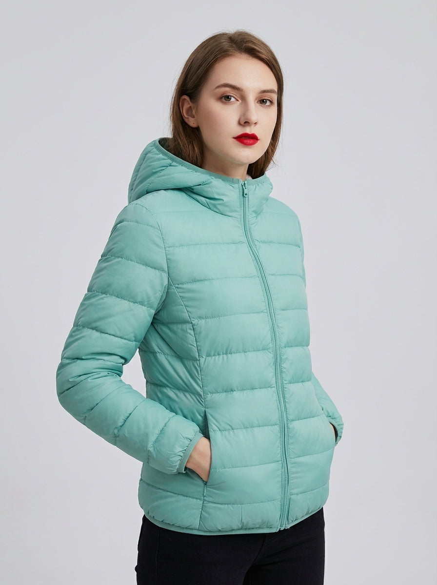 Veste matelassée à capuche ou col montant