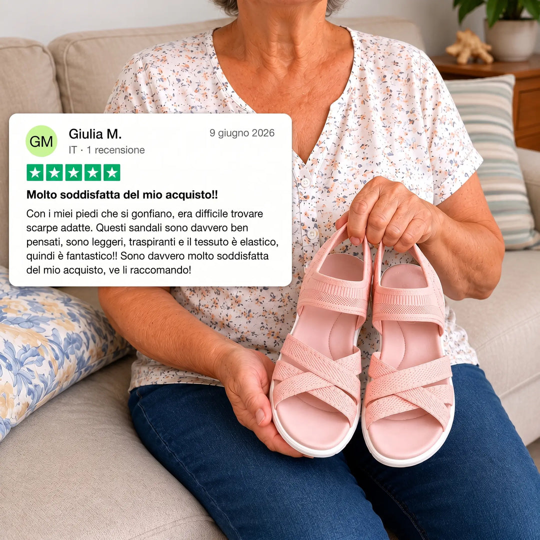ErgoLina | Sandales en maille à brides croisées