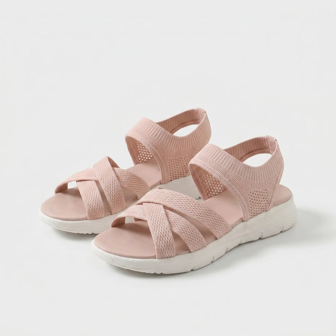 ErgoLina | Sandales en maille à brides croisées