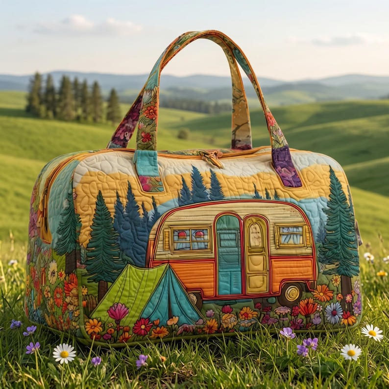 Sylvie – sac de voyage matelassé glamping en forêt