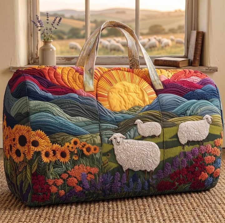 Chloé – sac de voyage matelassé aux moutons de campagne