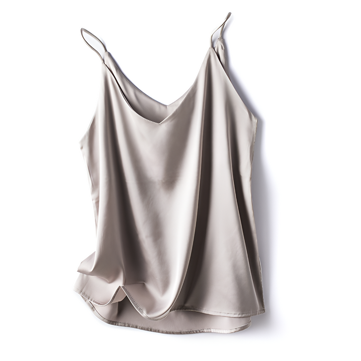 Gina | Top à fines bretelles en satin