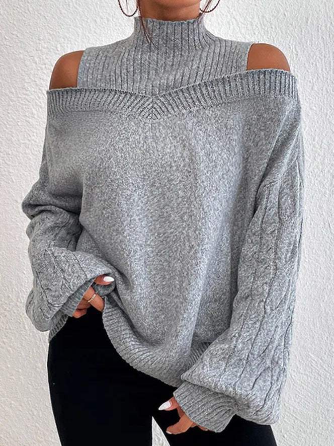 Pull Maribelle gris porté