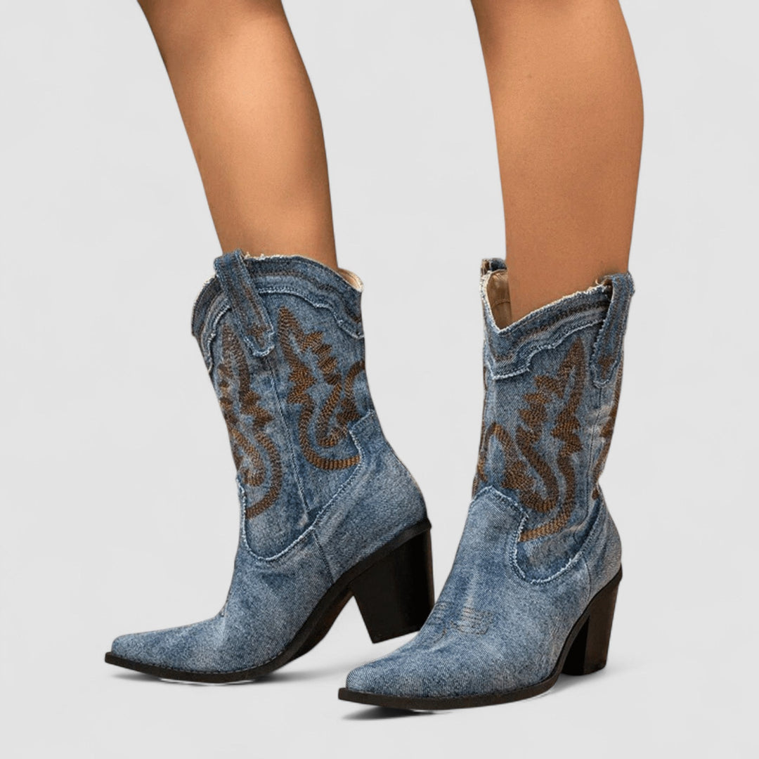 Selena | Bottines style denim