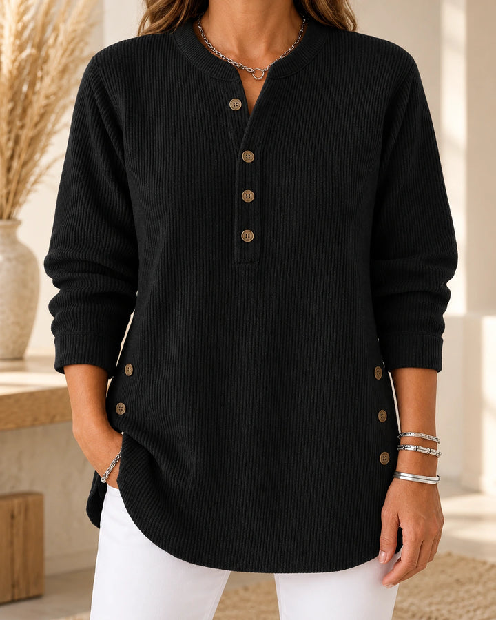 Nives | Tunique Henley boutonnée