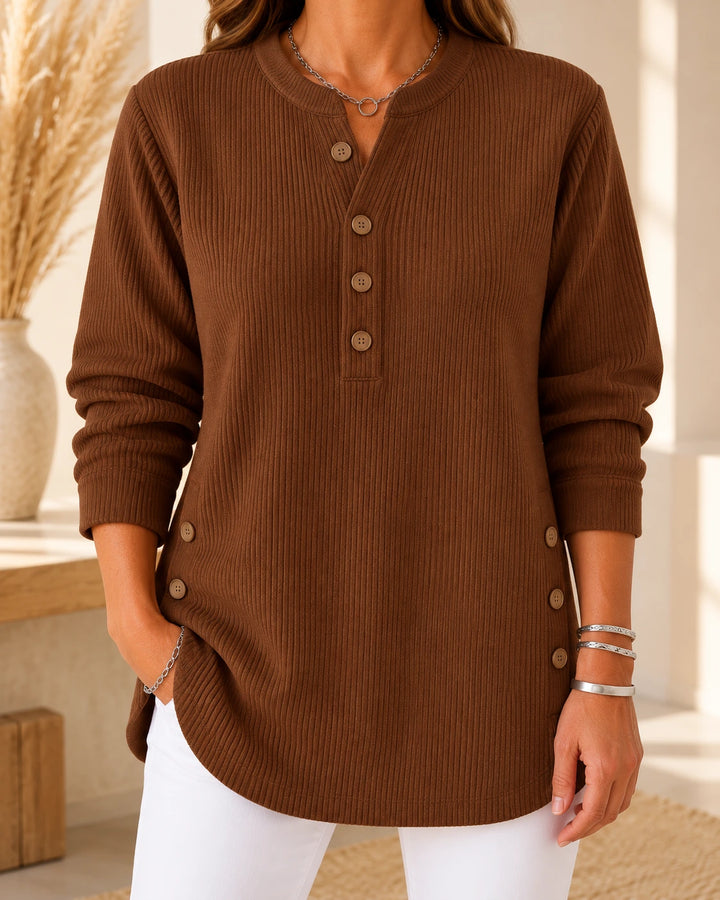 Nives | Tunique Henley boutonnée