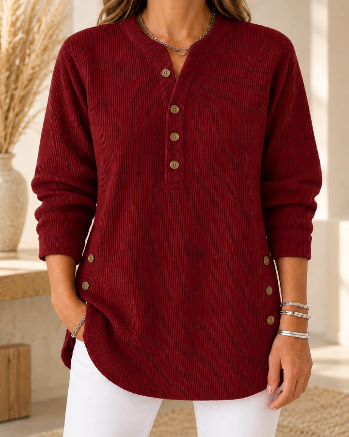 Nives | Tunique Henley boutonnée