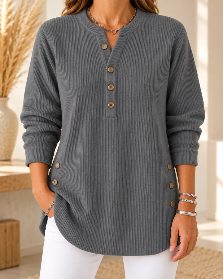Nives | Tunique Henley boutonnée