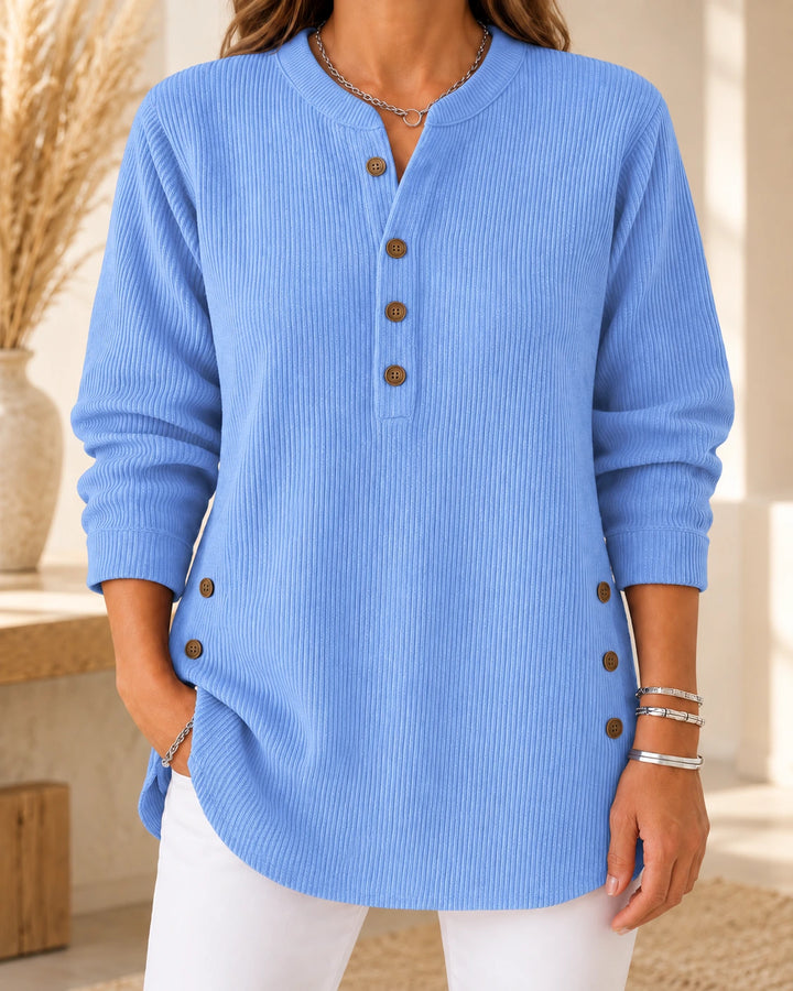 Nives | Tunique Henley boutonnée