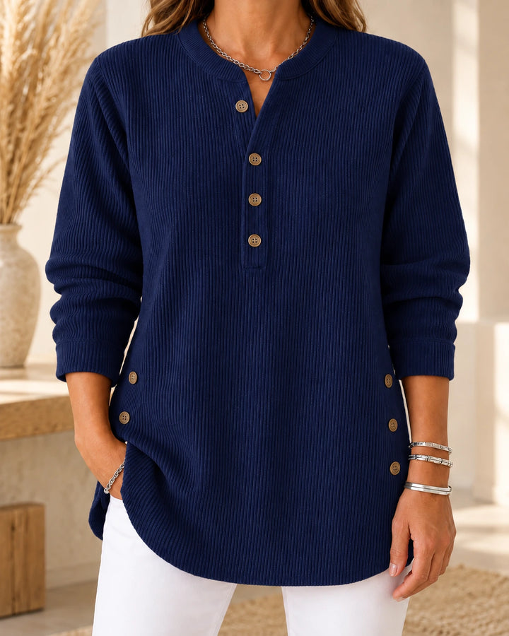 Nives | Tunique Henley boutonnée