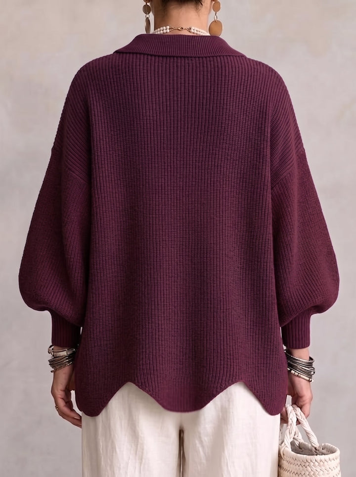 Ortensia | Cardigan oversize à boutons dorés