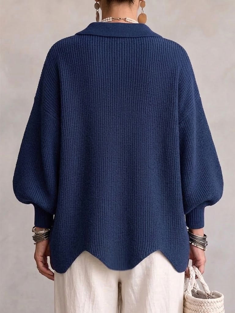 Ortensia | Cardigan oversize à boutons dorés