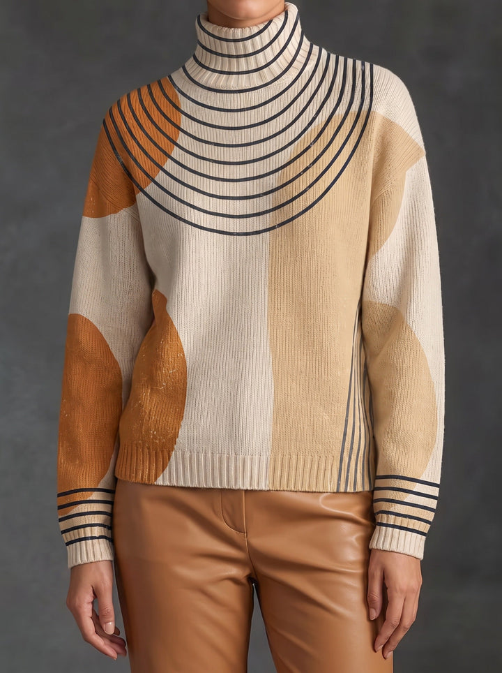 Leona | Col Roulé Arc en Couleurs