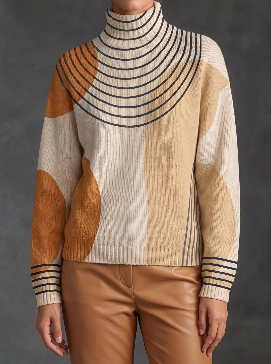 Leona | Col Roulé Arc en Couleurs