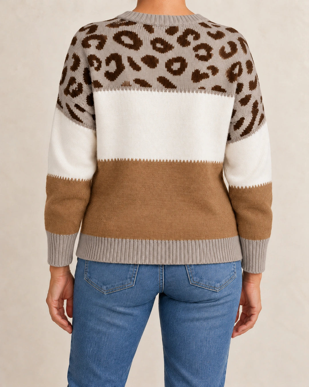 Solène | Pull à motif léopard