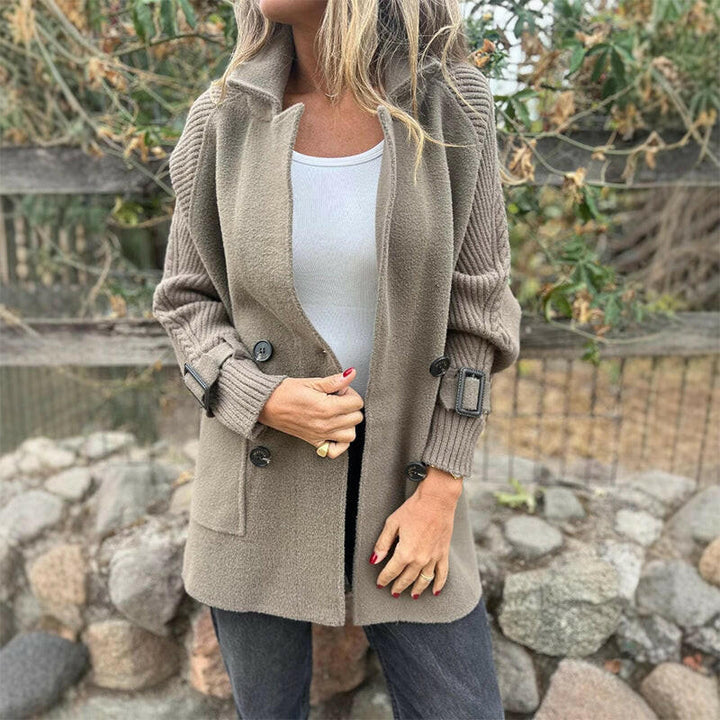 Rosanna | Manteau Croisé avec Manches en Maille
