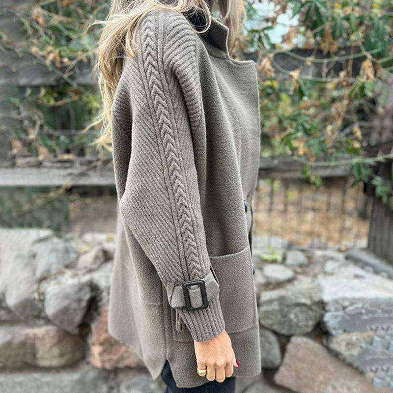 Rosanna | Manteau Croisé avec Manches en Maille