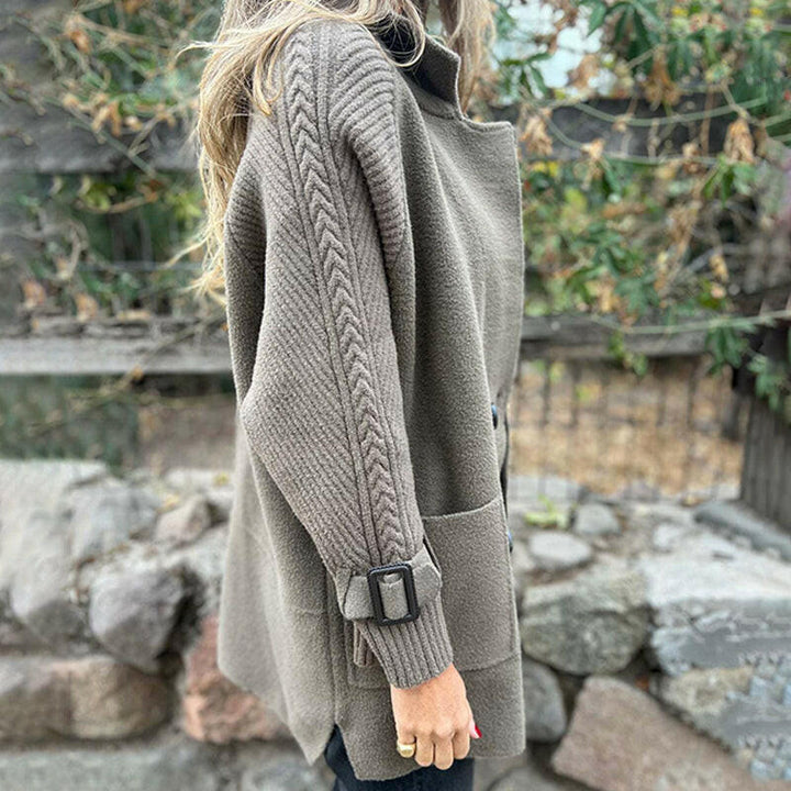 Rosanna | Manteau Croisé avec Manches en Maille