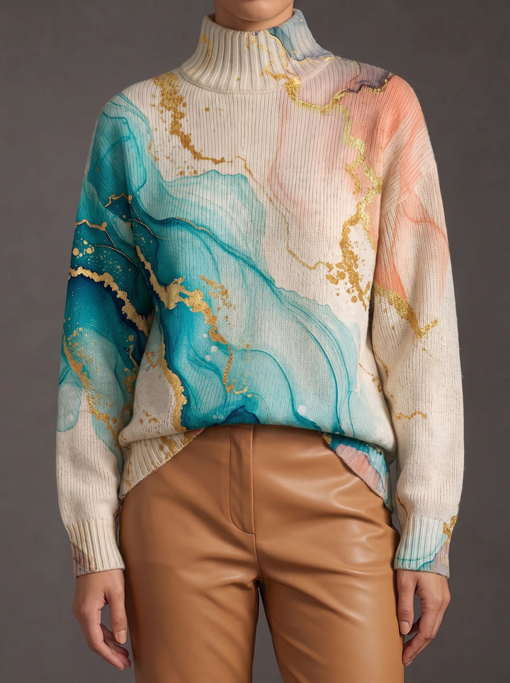 Miriam | Turtleneck en Art Marbré